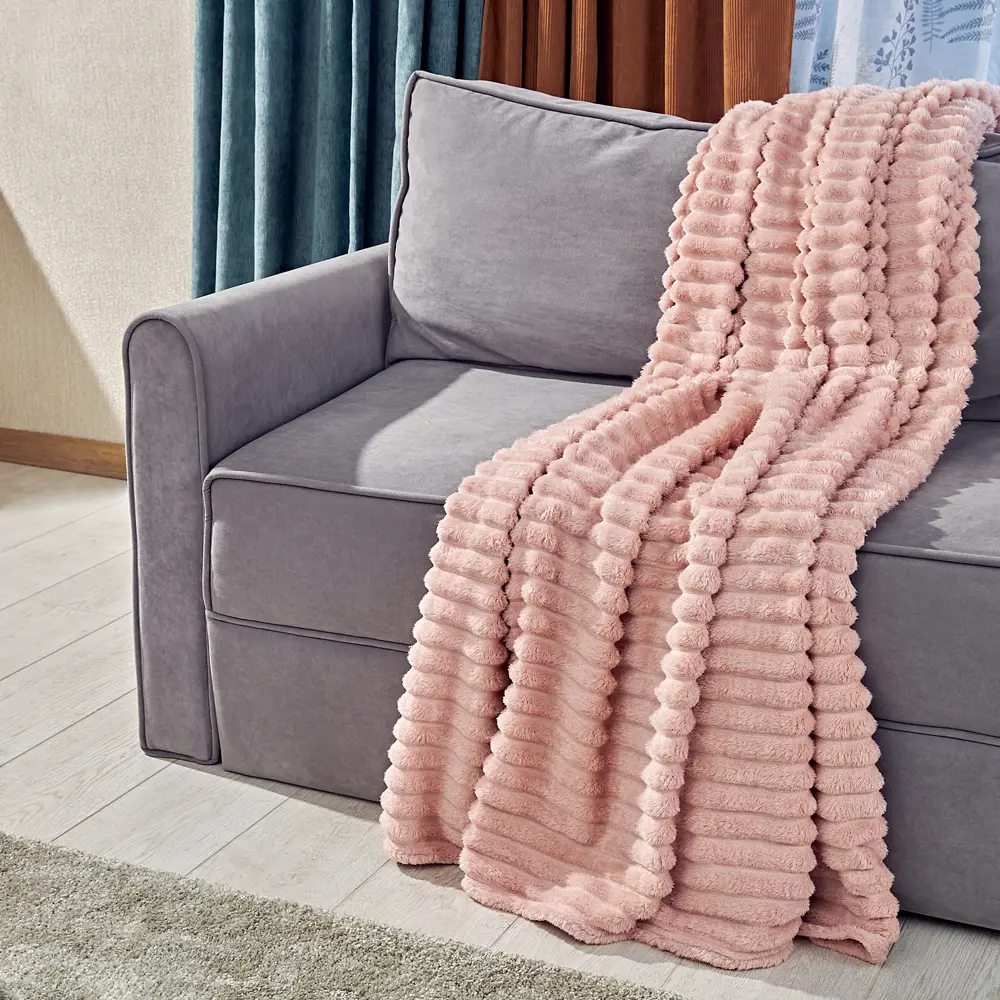 Плед Agata 150x200 см жаккард цвет бежевый СТОЛИЦА ТЕКСТИЛЯ STLM-2038602