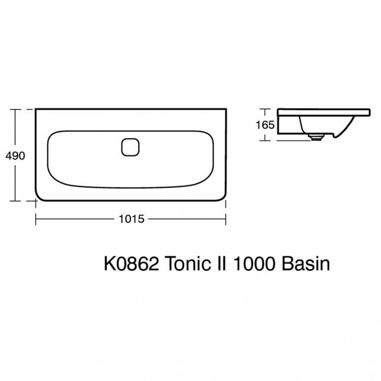 K086201 Раковина 100 см Ideal Standard TONIC II - Вид №6
