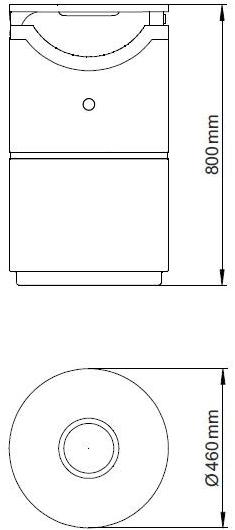 ENCHO ENCHEV - ETE Бетонный мусорный бак с крышкой для улицы  127  - Вид №7