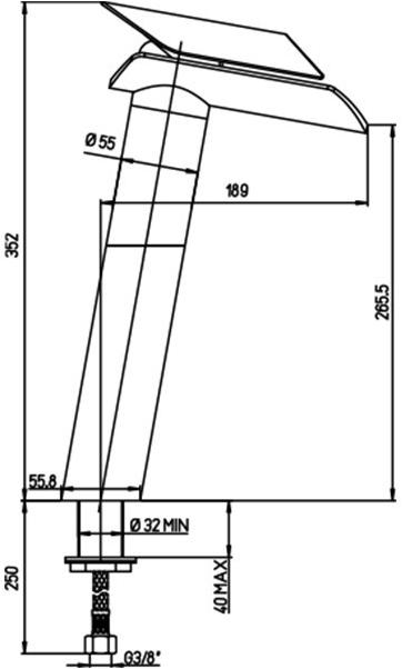 Paini Morgana 73CR205LL смеситель для раковины - Вид №2