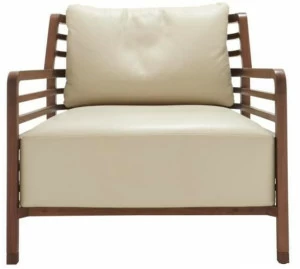 Ligne Roset Кожаное кресло с подлокотниками Flax 12190155
