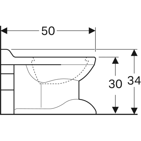 212000000 Детский напольный унитаз Geberit Bambini, вертикальный смыв, дизайн в виде львиной лапы Geberit  - Вид №4