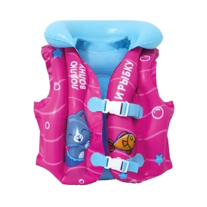 Надувной спасательный жилет Котик ПВХ 45x44 см разноцветный