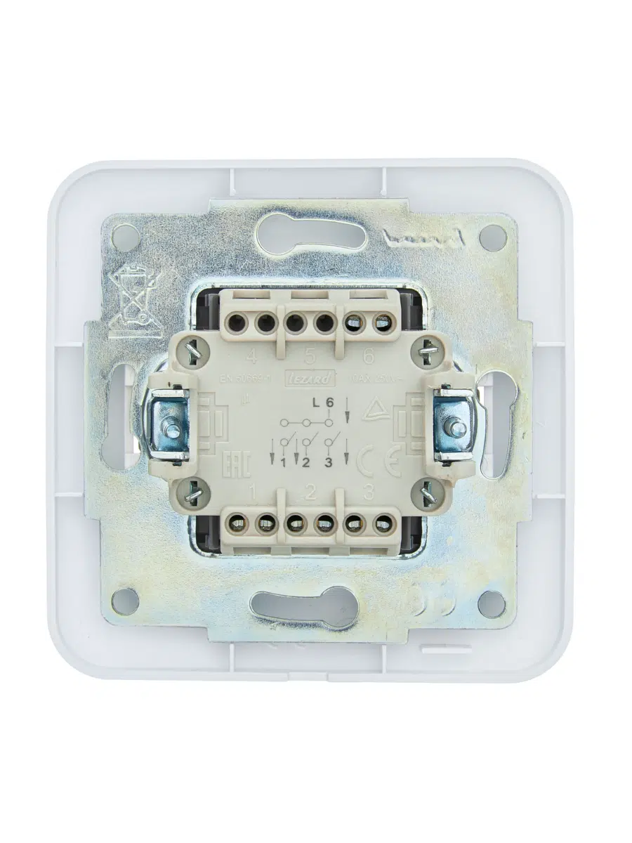 ASTI Выключатель тройной белый LEZARD 7081-0202-109 - Вид №2