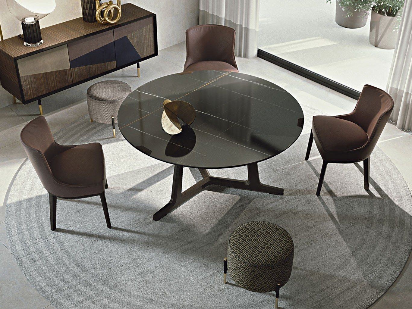 Круглый стол из керамогранита Frigerio Arja ARCH-00095270