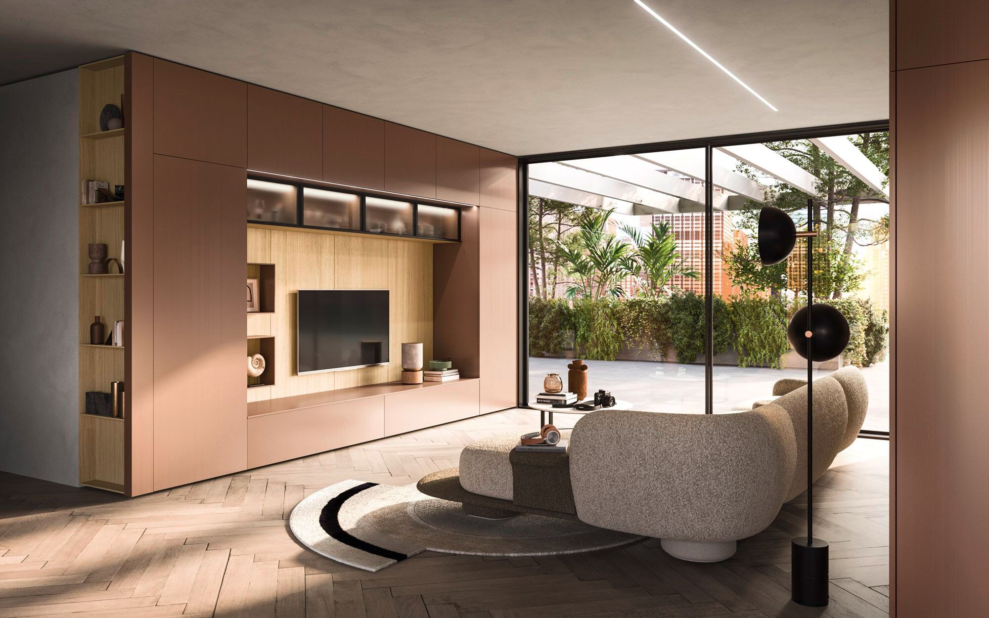 Деревянная оборудованная стена Arrital Feeling Home ARCH-00117584 - Вид №1