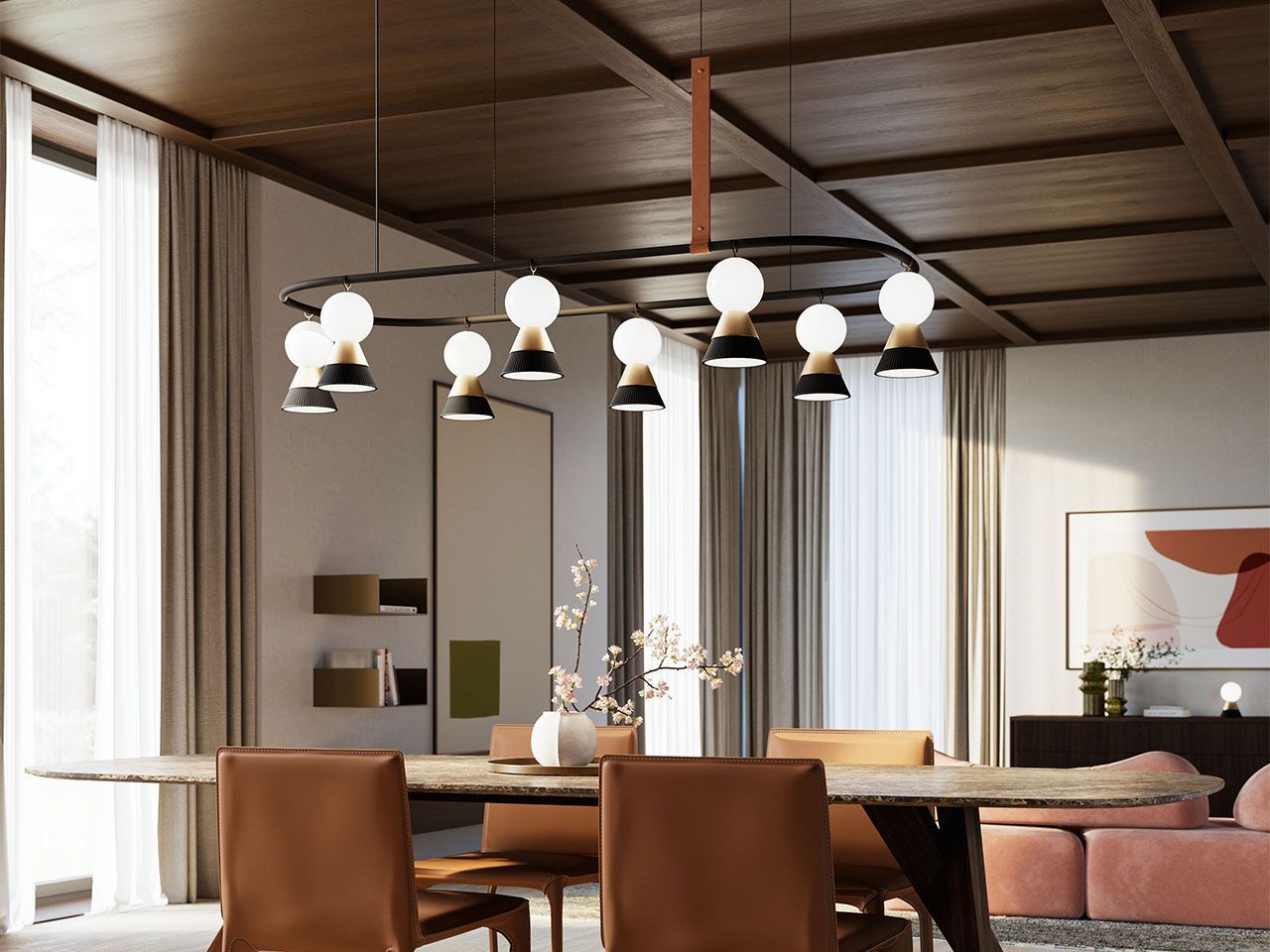 Металлический светодиодный подвесной светильник Masiero Bozu ARCH-00121151 - Вид №1