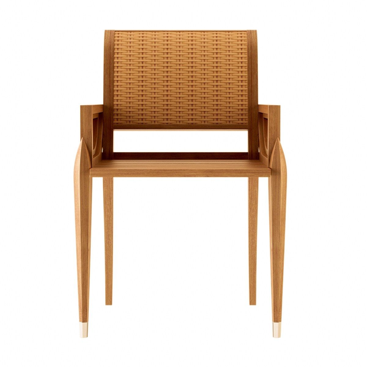 Стул для сада из тикового дерева с подлокотниками ASTELLO ARCH-00031559 - Вид №2