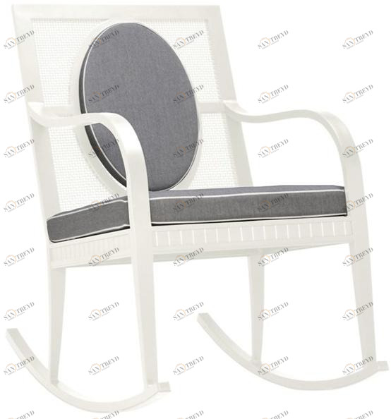 JANUS et Cie Кресло-качалка из алюминия с порошковым покрытием с подлокотниками Savannah sun-id-1483945