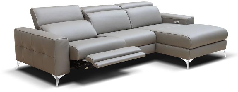 Rossini Sofas Кожаный диван-кресло с шезлонгом Emma sun-id-1373579 - Вид №1