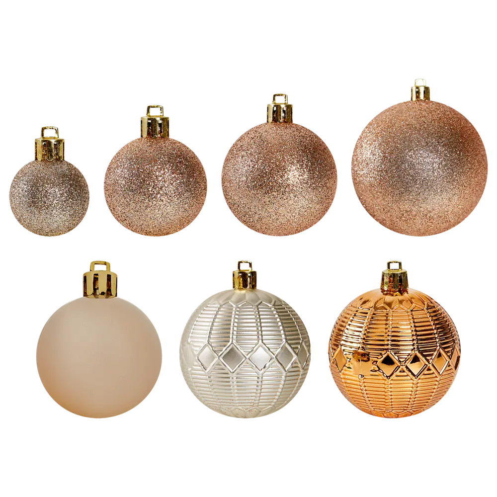 87036342 Набор новогодних шаров Christmas ø8 см цвет коричневый 50 шт. STLM-1443021 Santreyd  - Вид №3