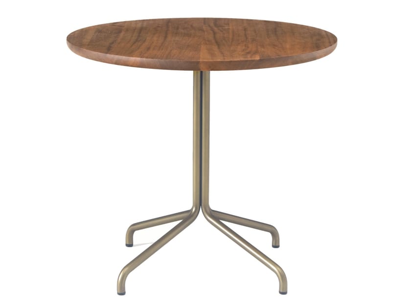 Круглый стол из нержавеющей стали и дерева со спицами BassamFellows Bicorn ARCH-00117257