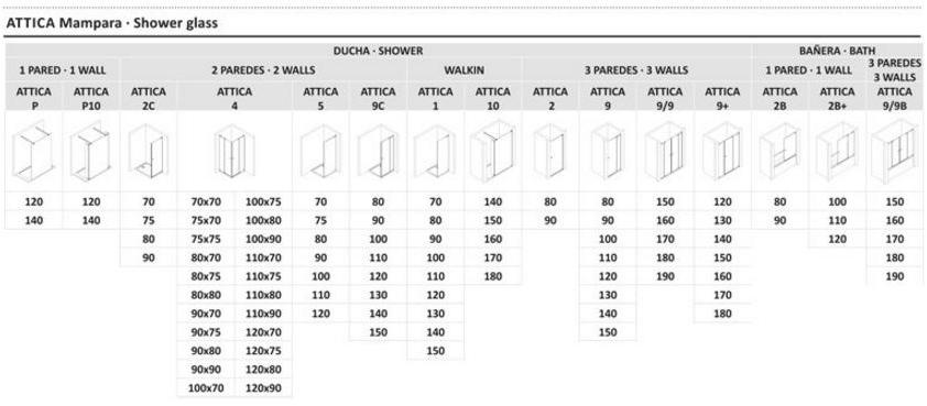 KRION Душевая кабина стеклянная с распашной дверцей Attica sun-id-1349242 - Вид №1