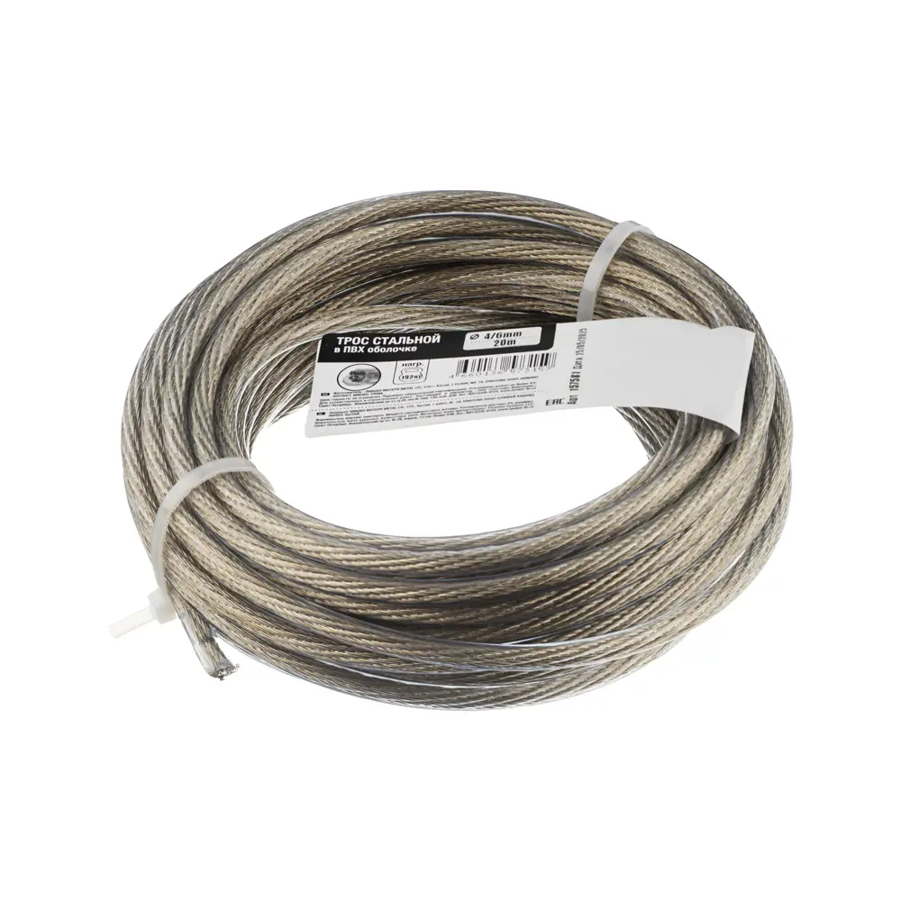 Стальной трос TECH-KREP 4 мм для такелажных работ и растяжек 89391058 STLM-1578521 - Вид №4
