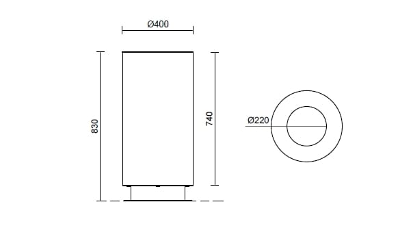 Наружная стальная стойка для мусора Studio Città TUBE ARCH-00062274 - Вид №2