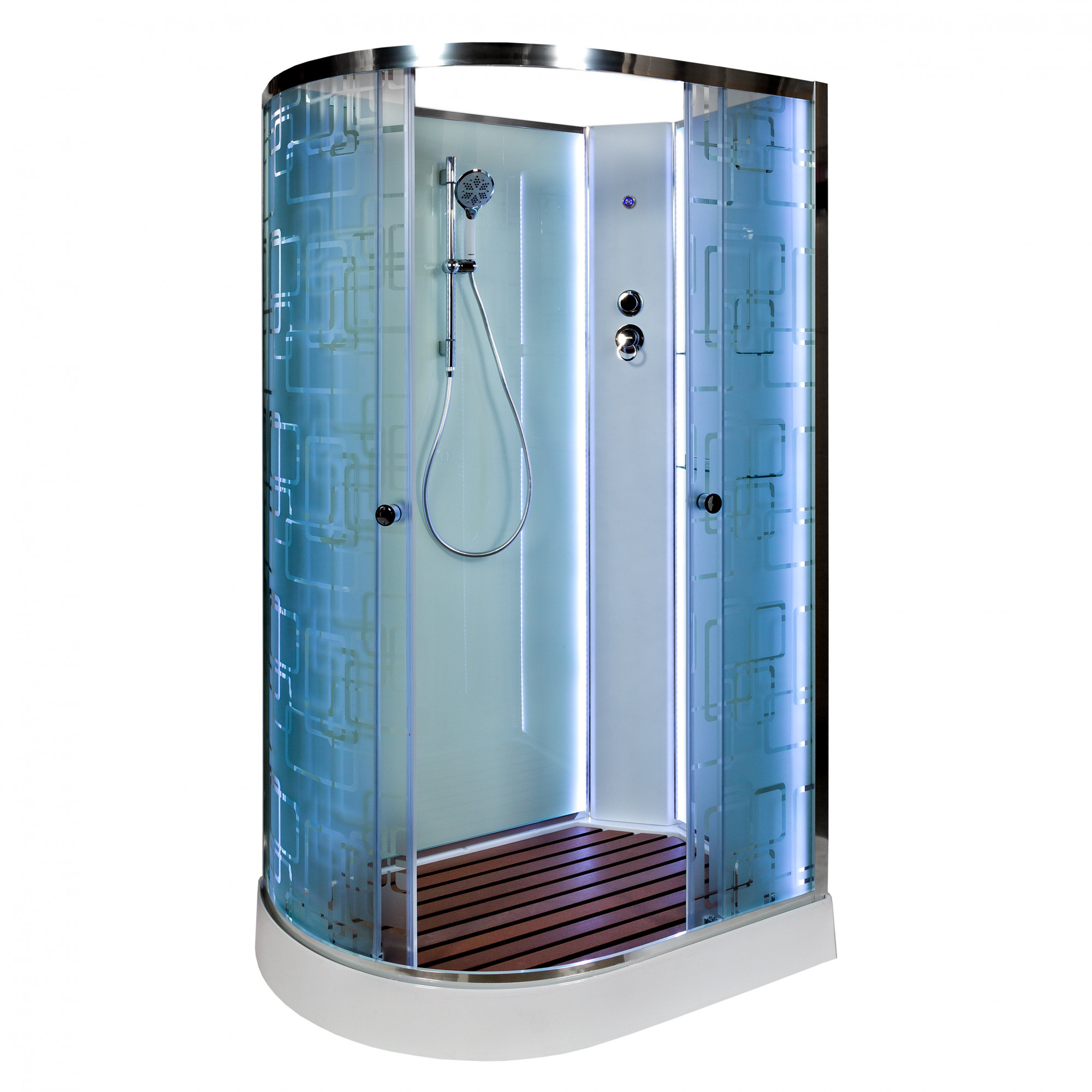 D102S+ эл. L Душевая кабина DETO Серия D ЕМ1512 R N LED