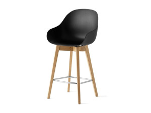 Высокий табурет из полипропилена с деревянными ножками