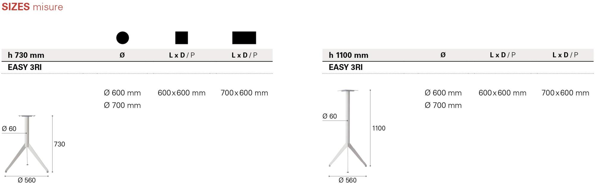 Nitesco Квадратный высокий стол с основанием 3 звезды Easy sun-id-1515038 - Вид №1