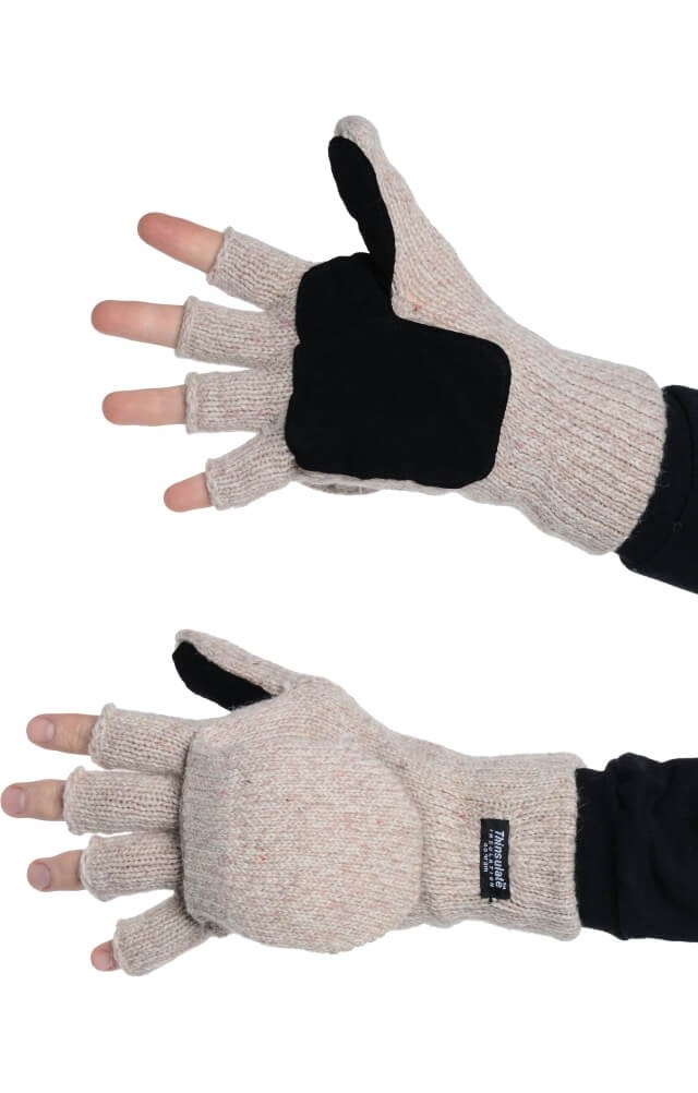 59812 Перчатки - варежки "Айсер" шерстяные со спилковыми накладками  Средства защиты рук  размер Спецодежда  - Вид №1