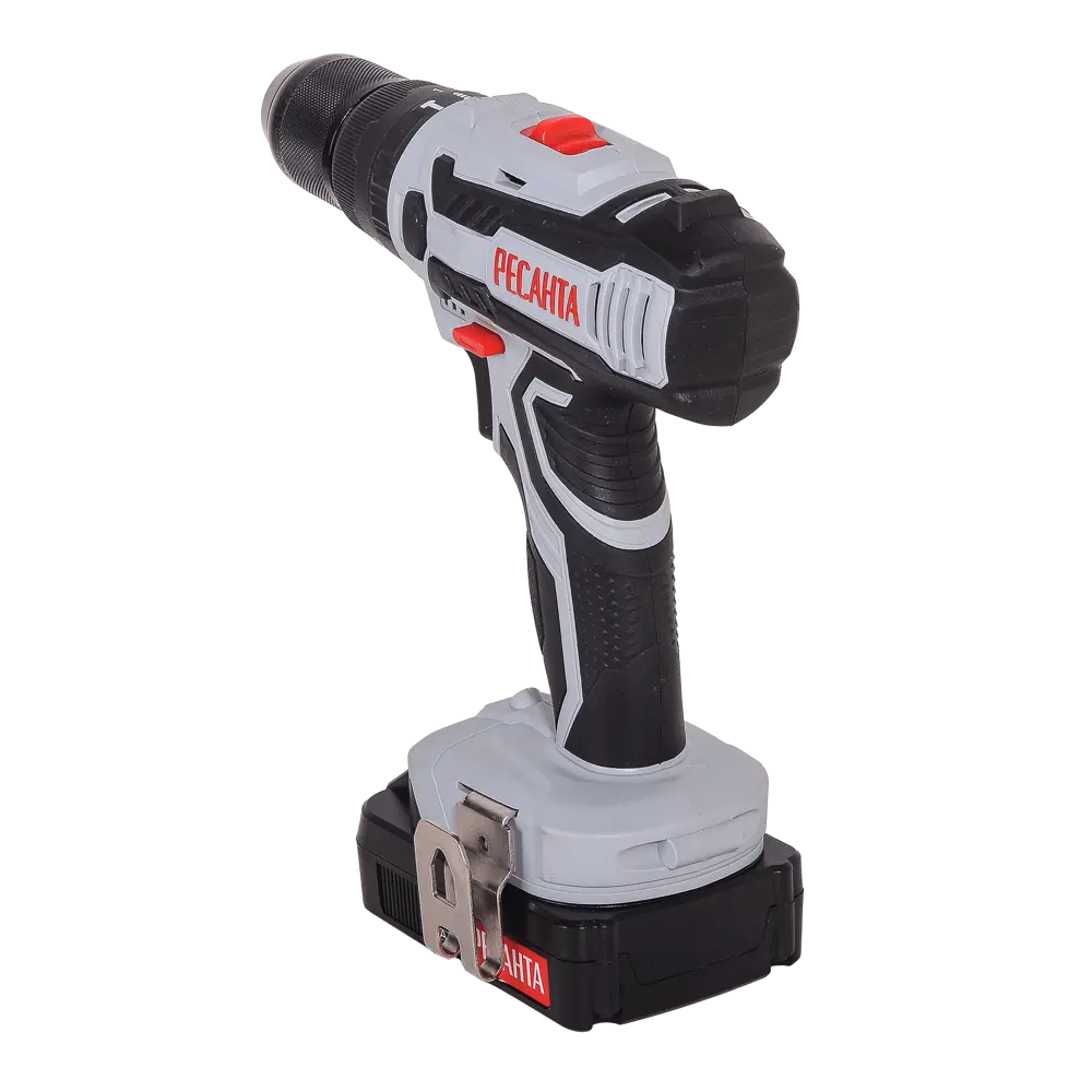 Дрель-шуруповерт аккумуляторная Ресанта ДА-18-2ЛК-У, 18 В Li-Ion 2 Ач STLM-2155037 - Вид №3