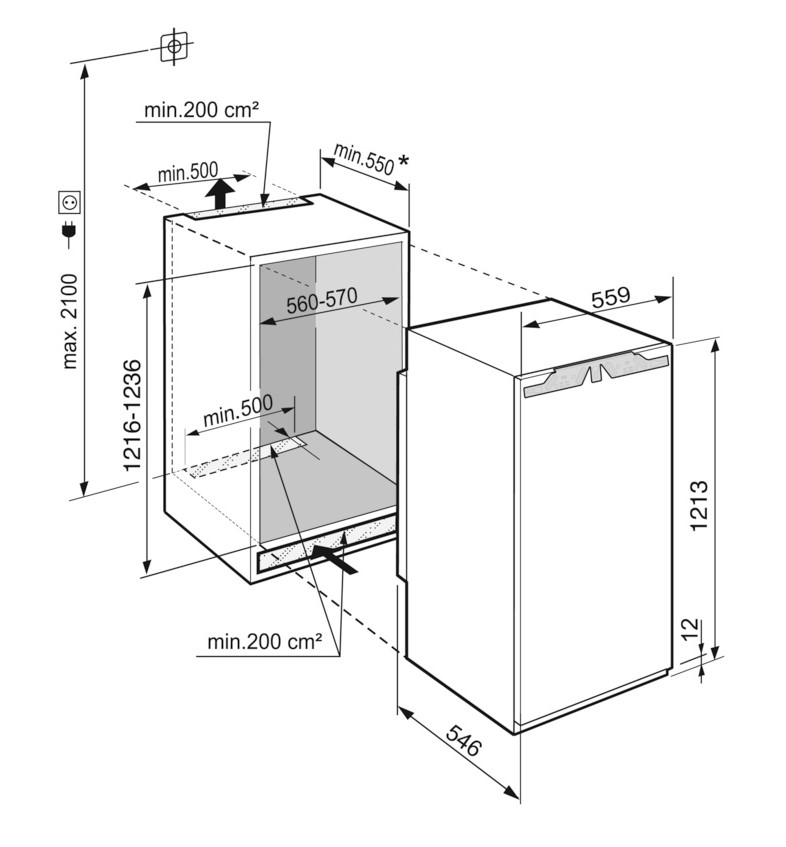 5040066 Встраиваемый холодильник без морозильника  Liebherr IRE 4100 STDN-0144831 - Вид №10