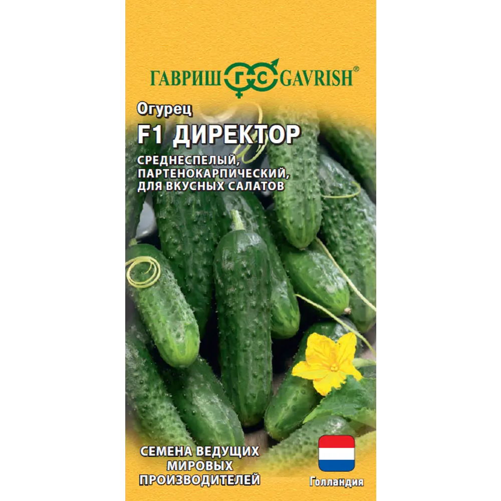 Семена огурца Директор F1 Гавриш - высокоурожайный гибрид для свежего потребления 89402074 STLM-1570461