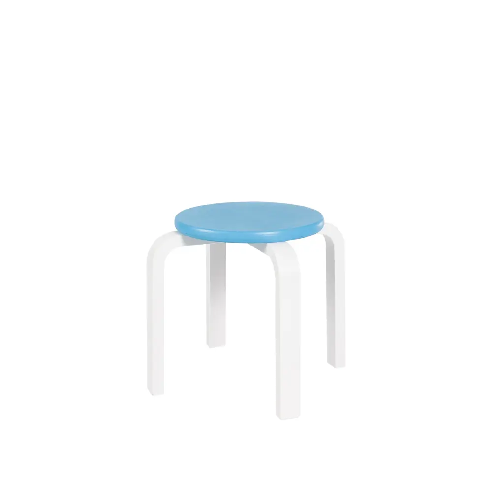 Табурет детский Ромашка 36x26x36 см дерево цвет бело-голубой Santreyd STLM-2183916 - Вид №1