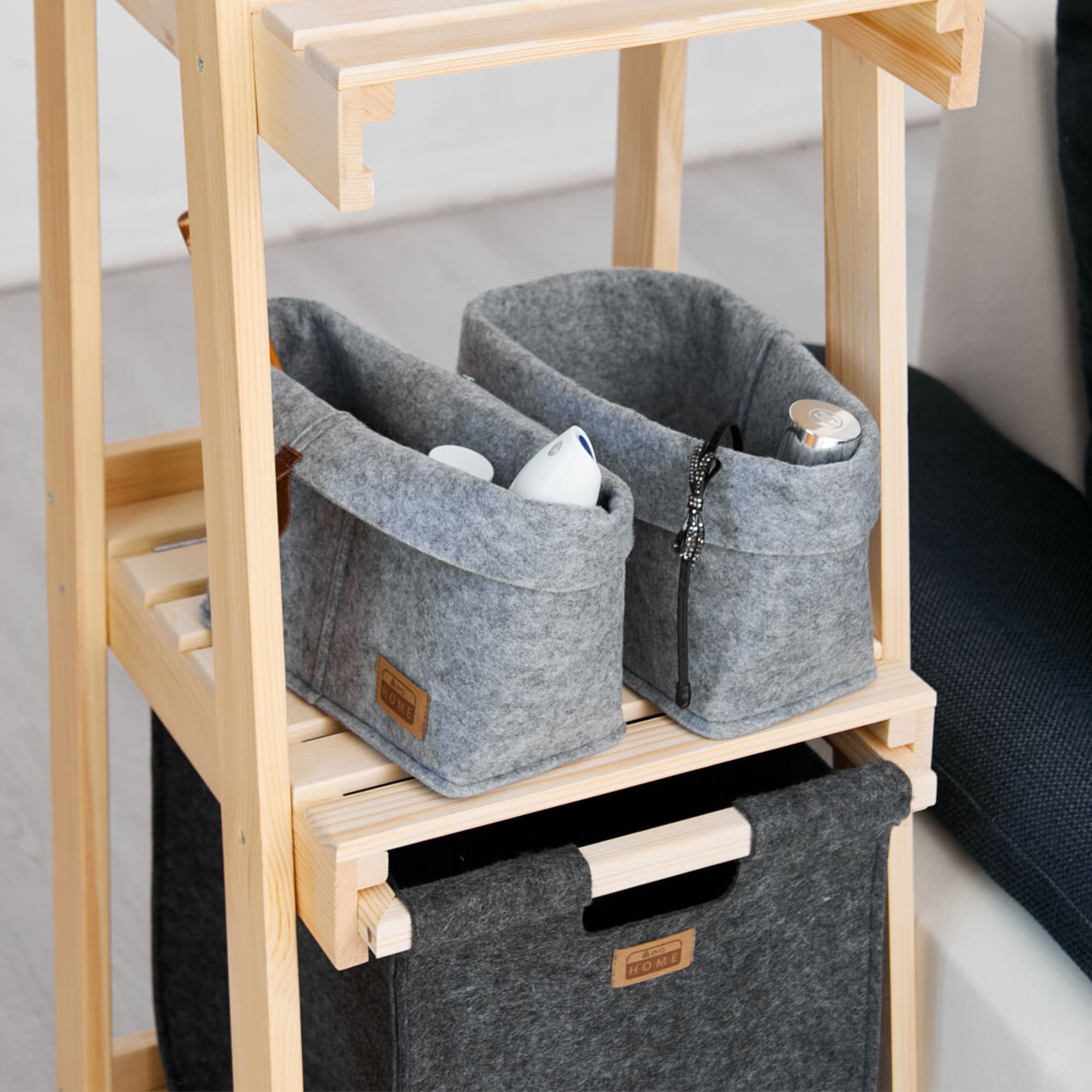 85324726 Корзинка квадратная Elegance 28x24x28 см 3 шт. нет Santreyd  - Вид №3