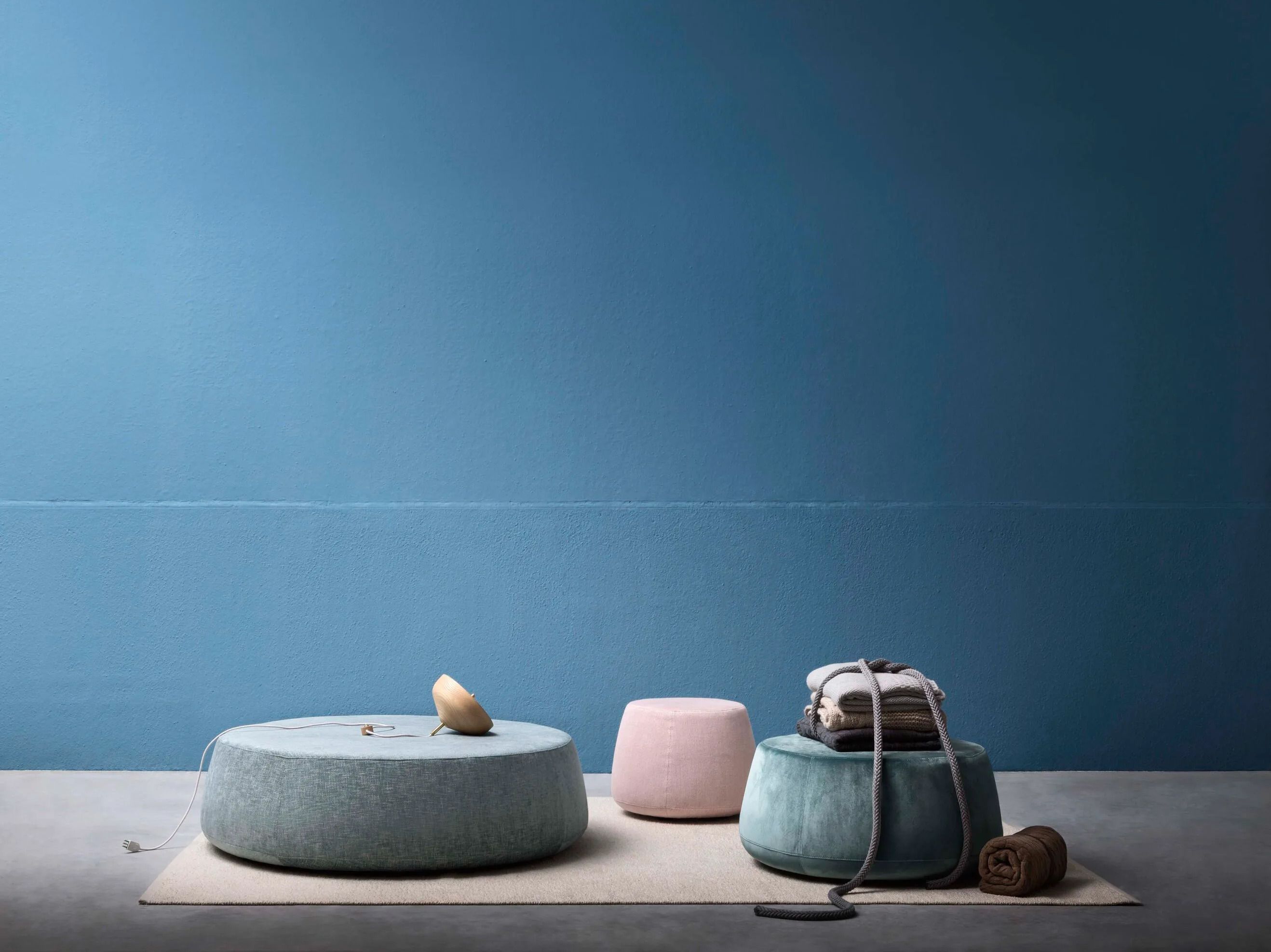 Круглый пуф из ткани Alf DaFrè DENNY ARCH-00087006 - Вид №7