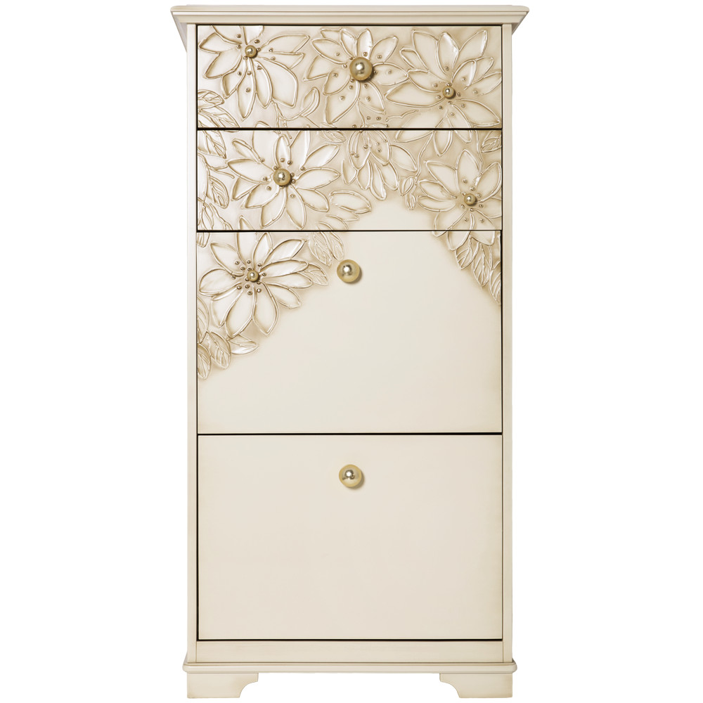 11619 Комод Терра-4 (с 4-мя ящиками) Айвори Мраморное Золото BOGACHO 4627196590502