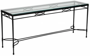 JANUS et Cie Прямоугольная консоль из нержавеющей стали и стекла Amalfi