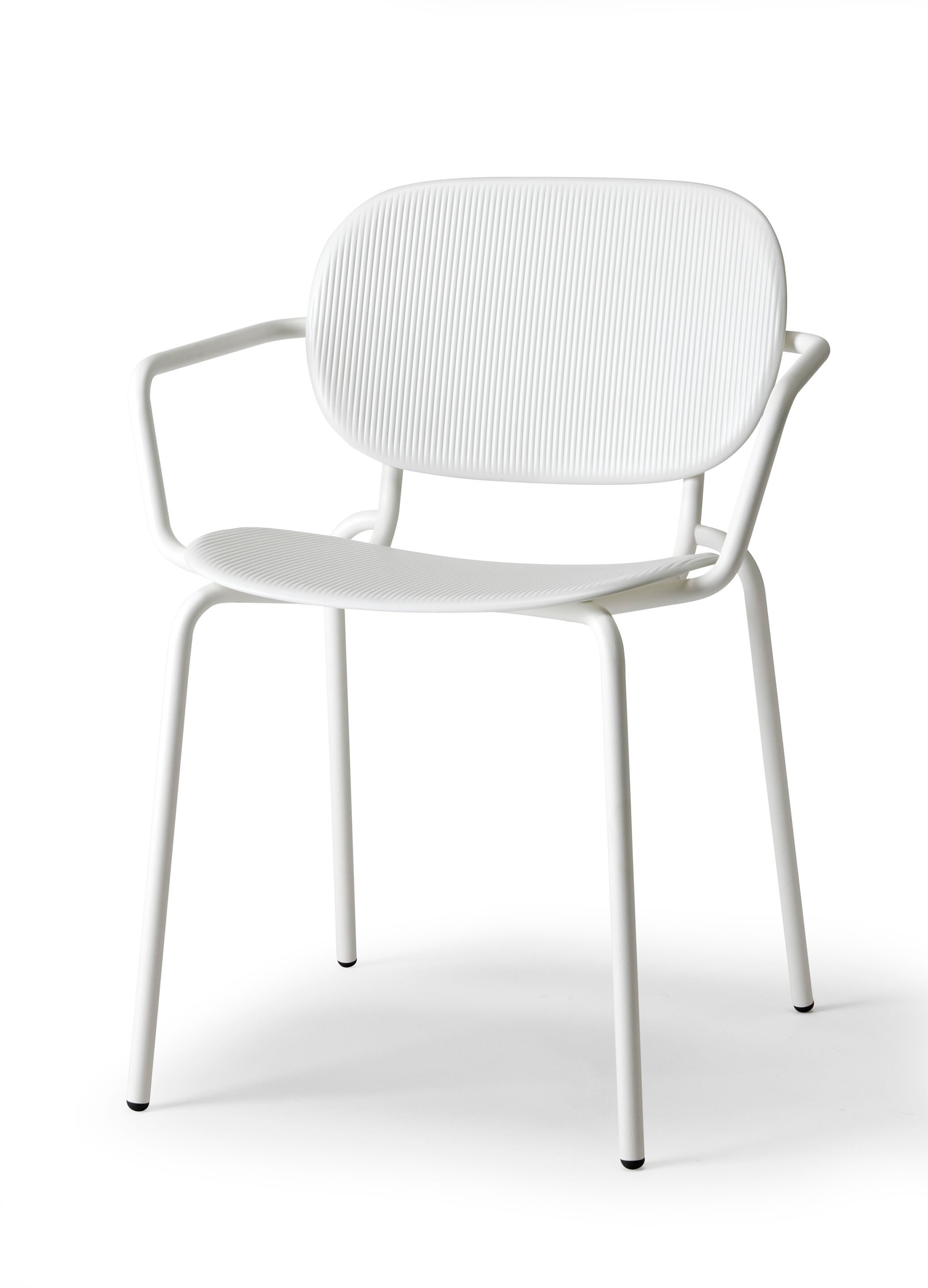 Кресло из переработанного инженерного пластика со стальной рамой и подлокотниками S-CAB Si-Si ARCH-00021902 - Вид №5