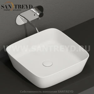 460130 Накладная раковина на столешницу  квадратная Kerasan Nolita