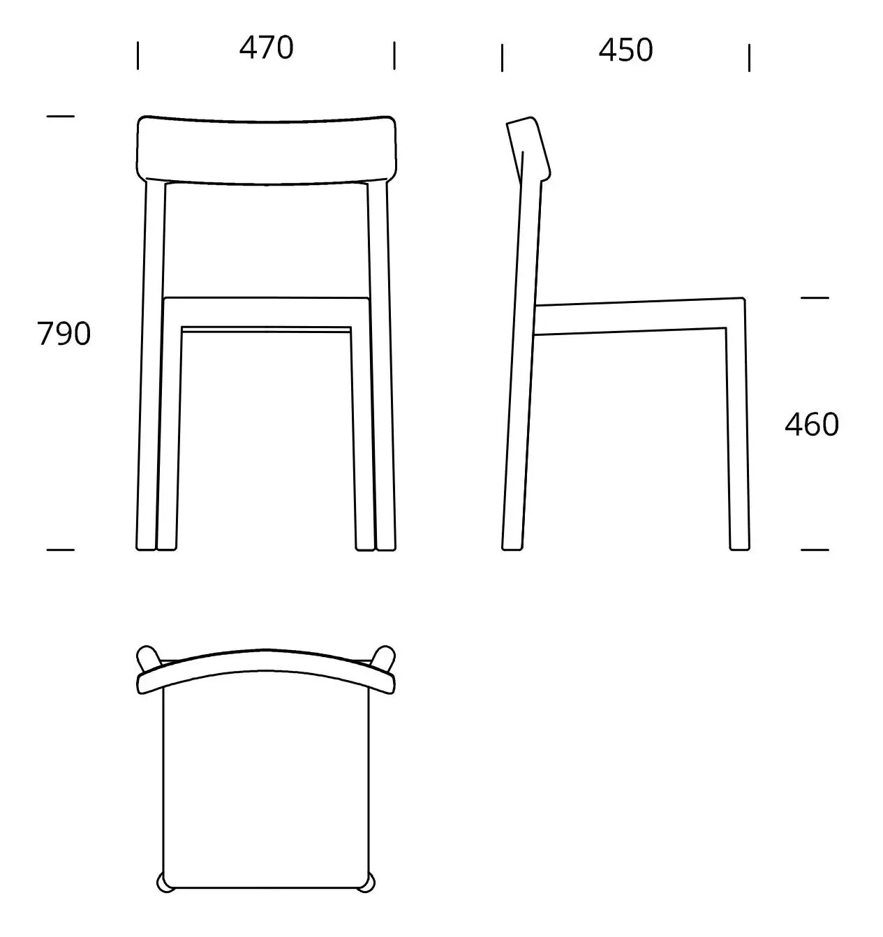 Штабелируемый стул из березы с открытой спинкой Nikari KUMU ARCH-00120679 - Вид №19