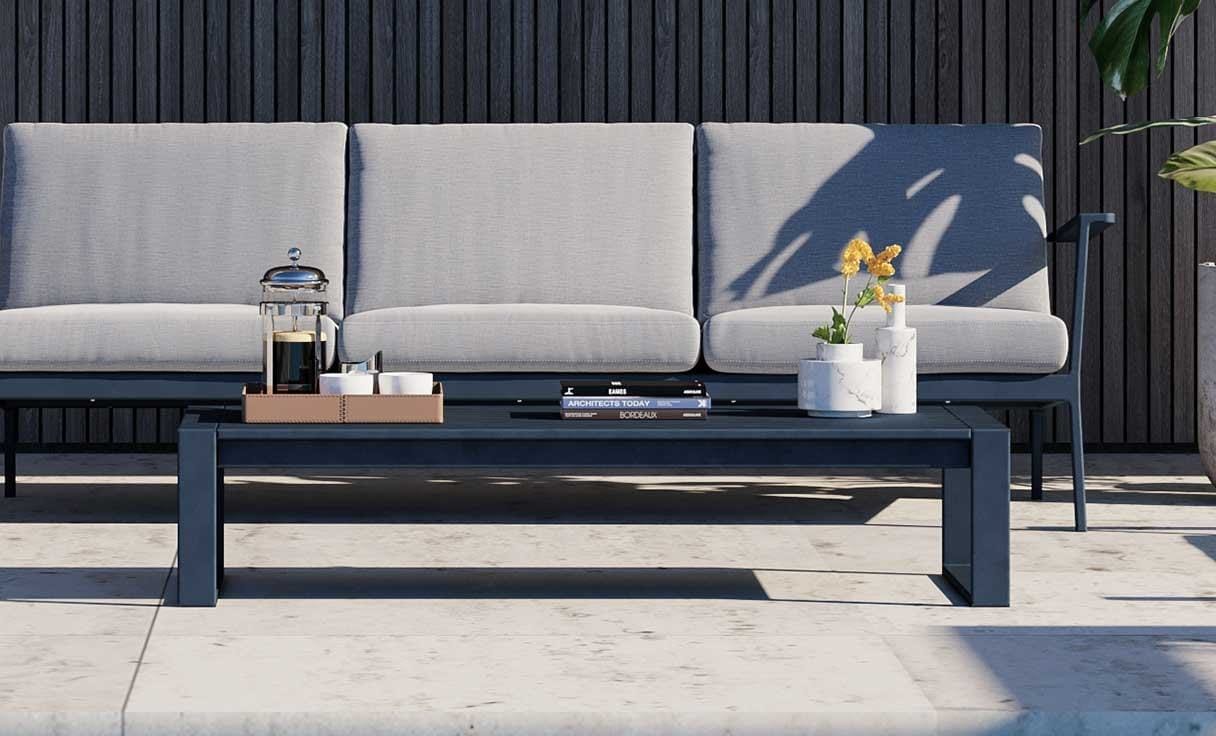 Прямоугольный алюминиевый журнальный столик с порошковым покрытием Case Eos ARCH-00101381 - Вид №14