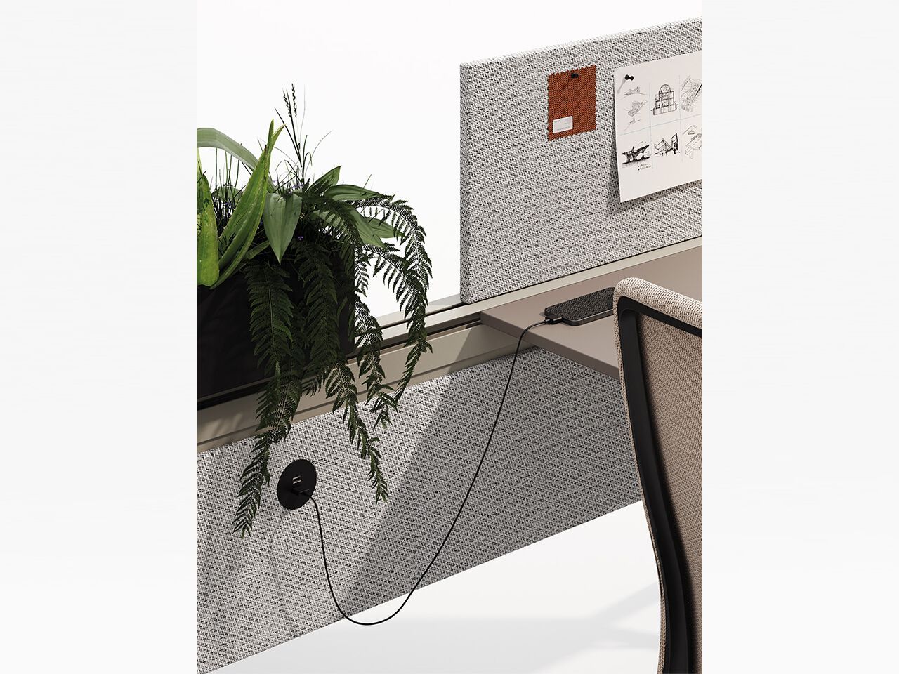 Множественный стол с разделительными панелями FREZZA Pal System ARCH-00140652 - Вид №8