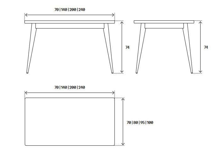Стальной квадратный обеденный стол Tolix T55 / 56 ARCH-00108203 - Вид №4