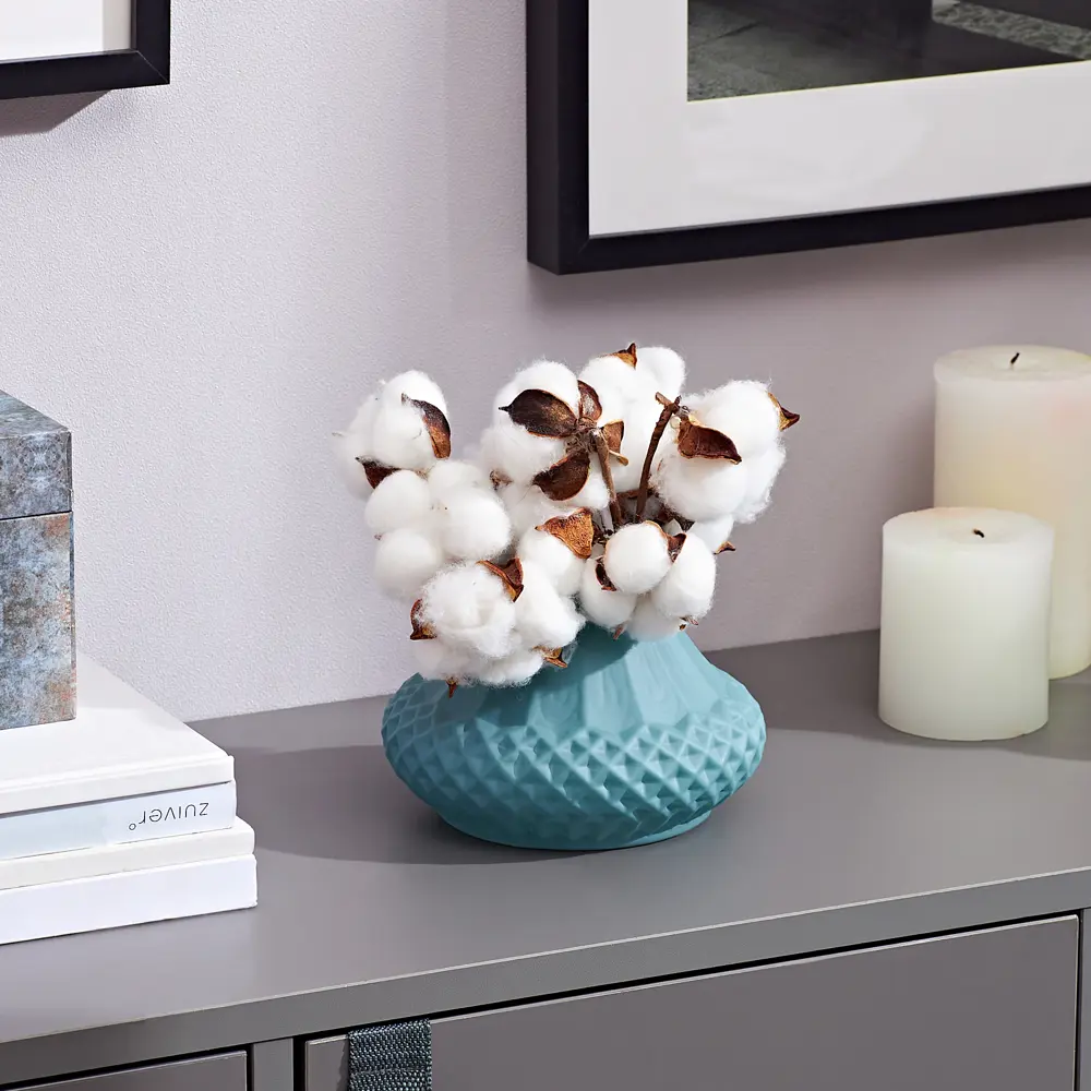 Ваза Хильда-2 средняя, цвет лазурный матовый EVIS STLM-2013556