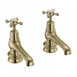 Burlington Кран для бассейна Claremont Regent 5 " Четверть оборота с белым акцентом в золоте CLR2-QT GOLD