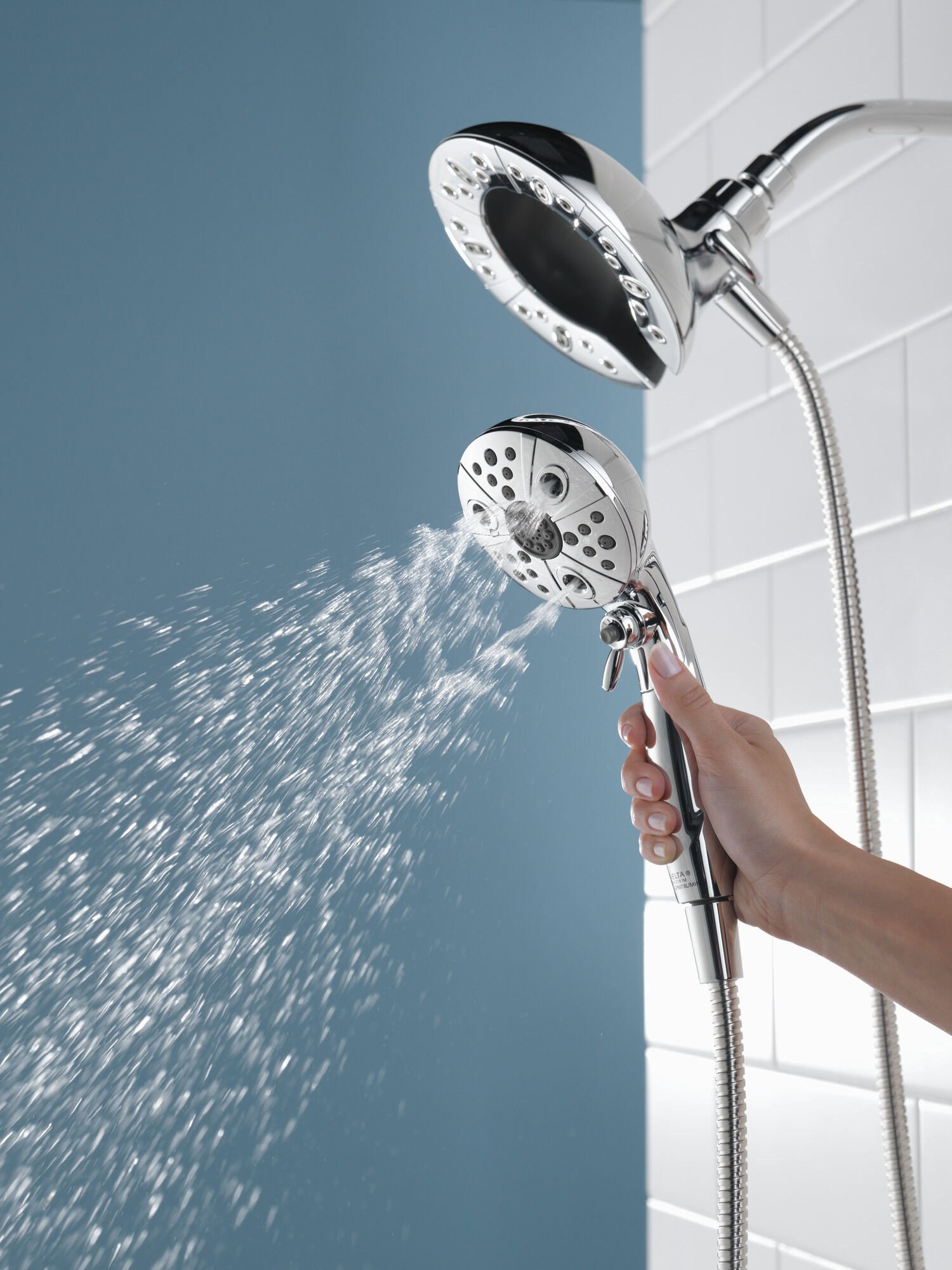 75591C H2Okinetic® In2ition® Душ два в одном с 5 настройками Delta Faucet Universal Showering Хром  - Вид №5