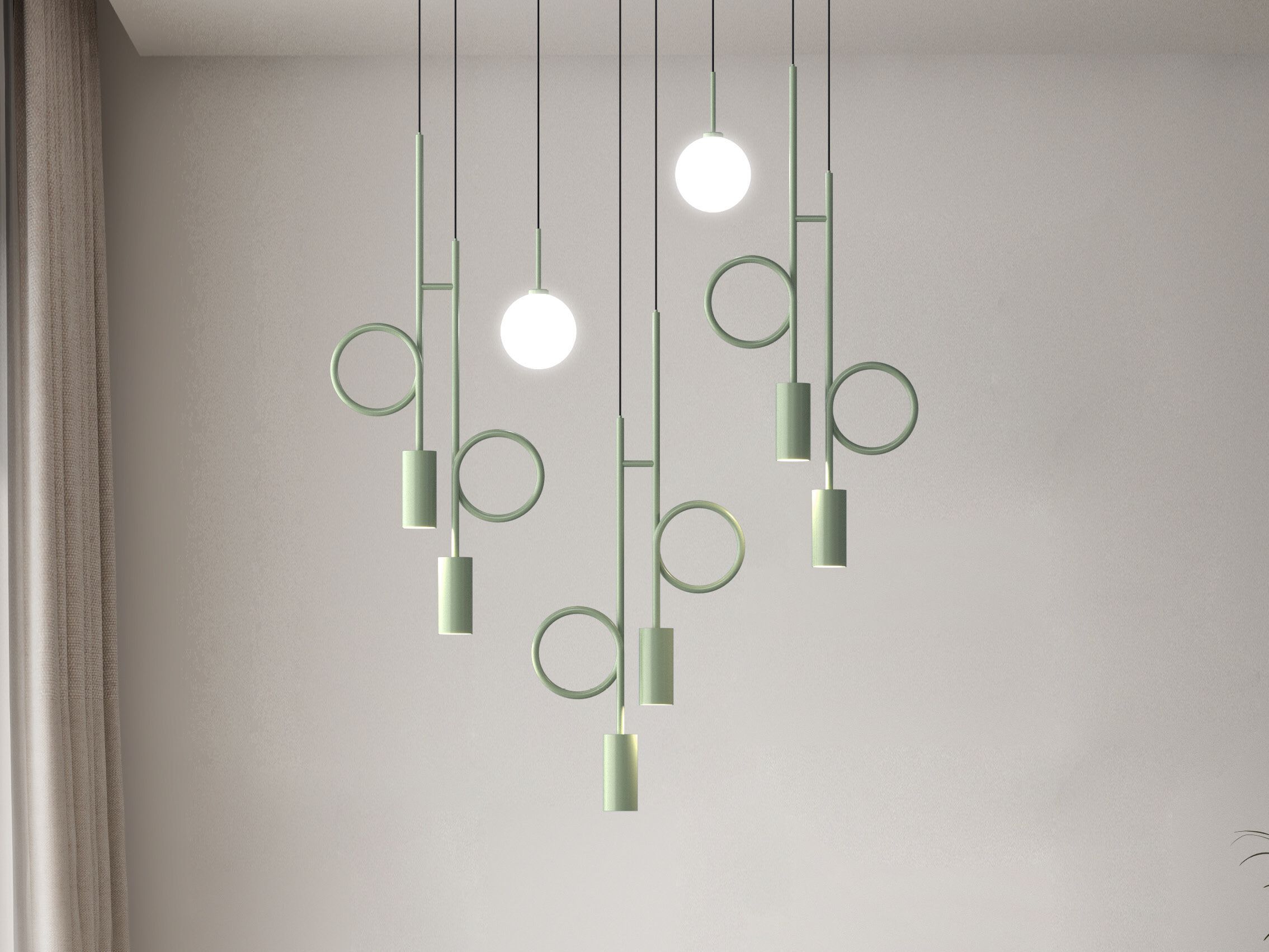 Светодиодный подвесной светильник из боросиликатного стекла Euroluce Lampadari допамин ARCH-00079697