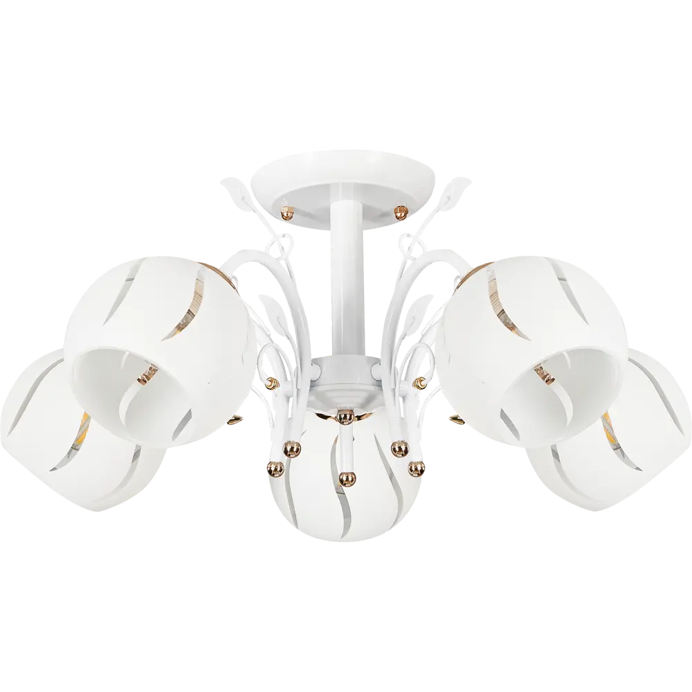 РОССВЕТ Люстра Амплуа белая 5-рожковая для гостиной и спальни 89426676 STLM-1570042 - Вид №2