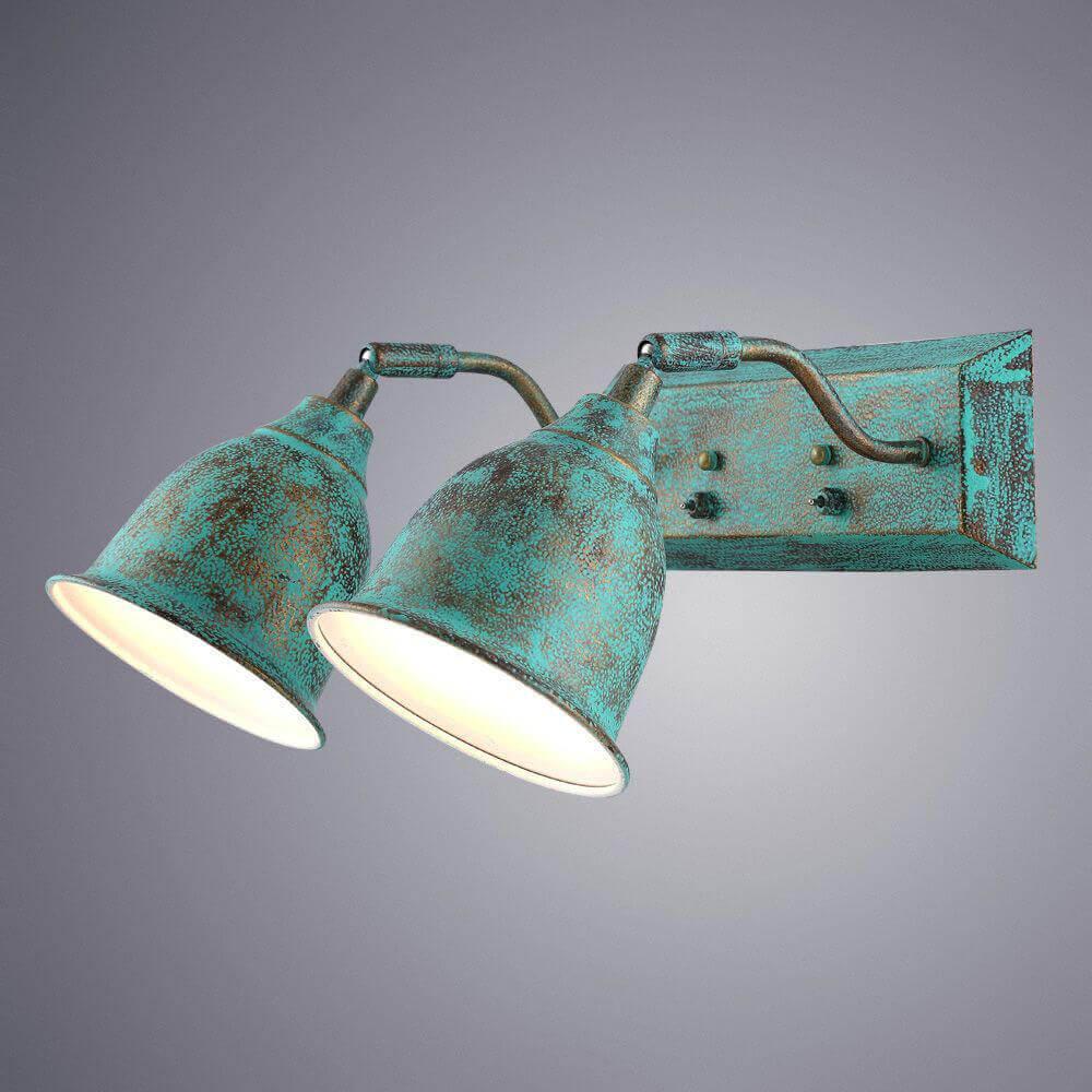 Спот настенный на 2 лампы голубой Campana A9557AP-2BG ARTE LAMP CAMPANA BG 00-3926419 Голубой  - Вид №1