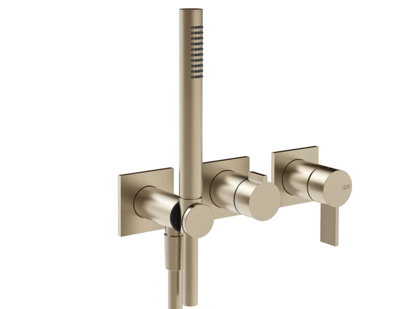 Хромированный латунный смеситель для душа с ручным душем Gessi обратный ARCH-00101623