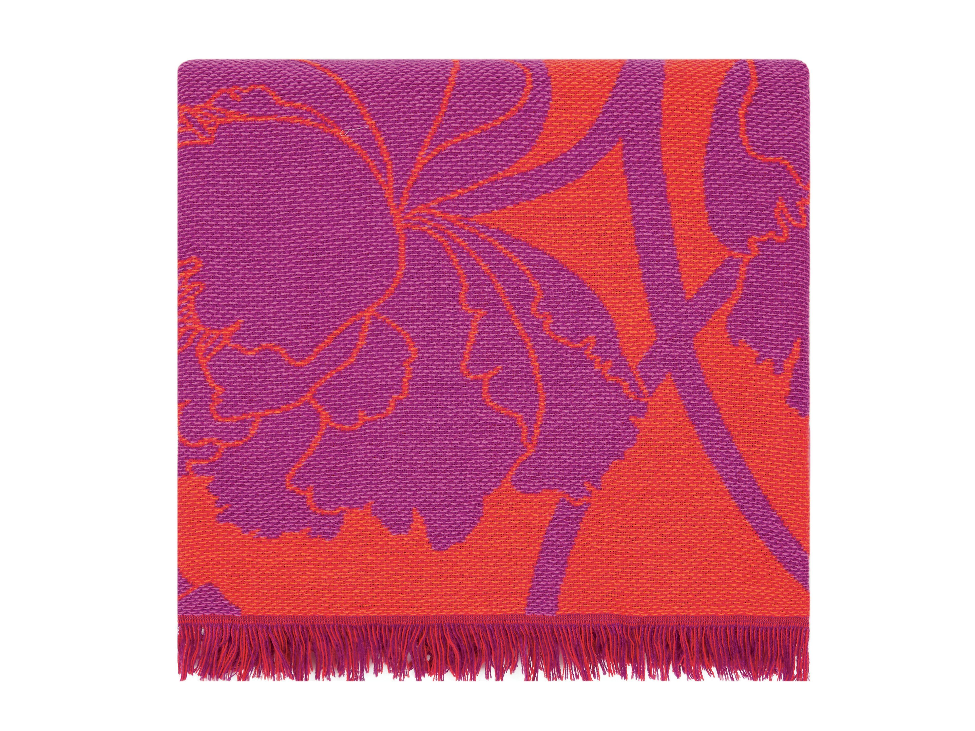 Жаккардовый плед с цветочными узорами K-3 Hana Pop ARCH-00095799 - Вид №2