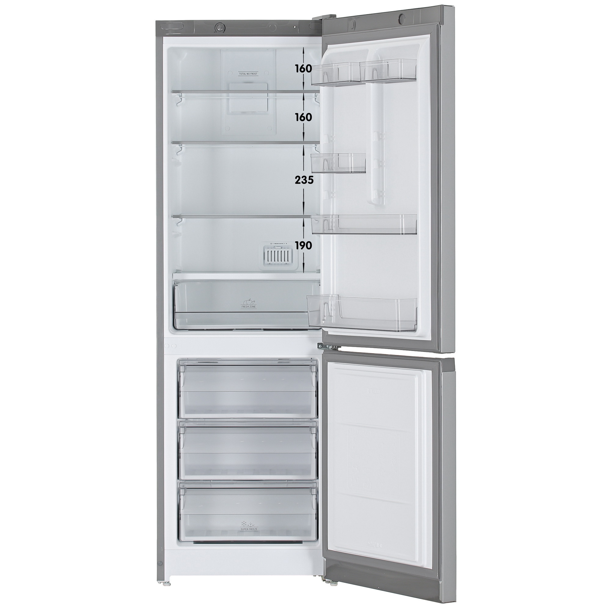 9027541 Холодильник с морозильником   Hotpoint HT 4180 S серый STDN-0077549 - Вид №1