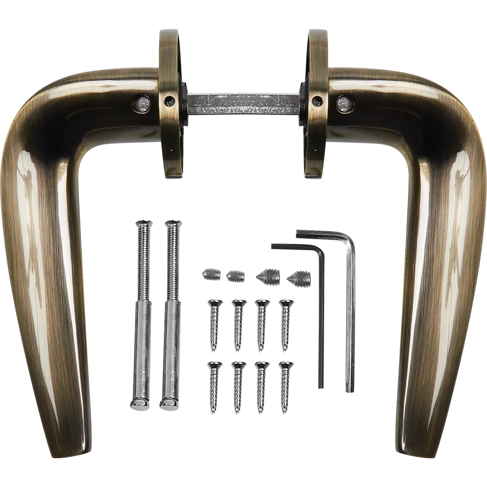 Дверная ручка Armadillo Twin URS, без запирания, цвет античная бронза STLM-2032907 - Вид №1