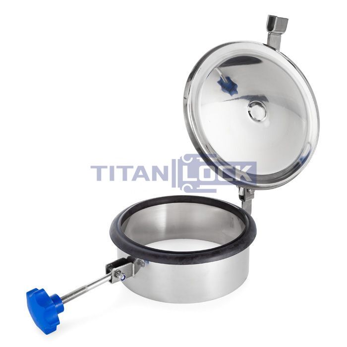 Люк круглый нержавеющий DN300, пласт.ручки, TLTK300S TITAN LOCK  - Вид №2