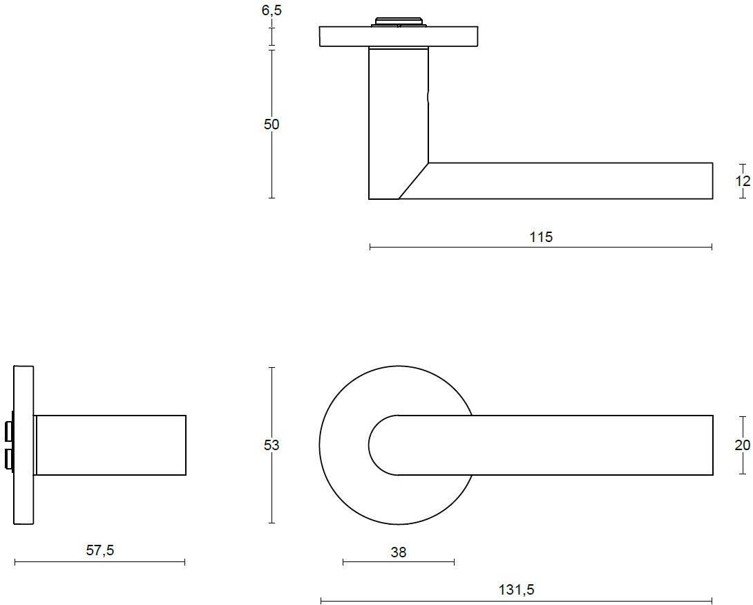 Formani Ручка из нержавеющей стали на розетке Arc sun-id-1486138 - Вид №1