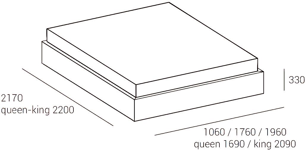 Dall'Agnese Мягкое двойное сомье из ткани sun-id-1345723 - Вид №3
